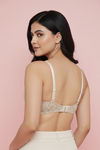 Zivame Padded Non Wired 3/4th Coverage Tshirt Bra - Skin Flowly Floral — thumbnail 3